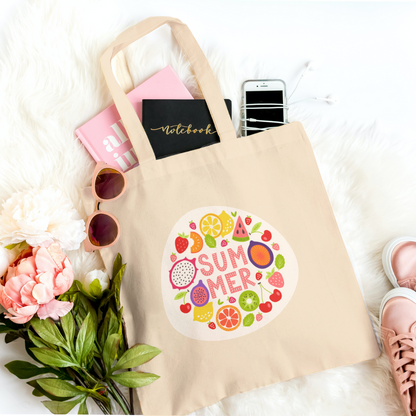 Summer Fruits Print Tote Bags - 4 Designs