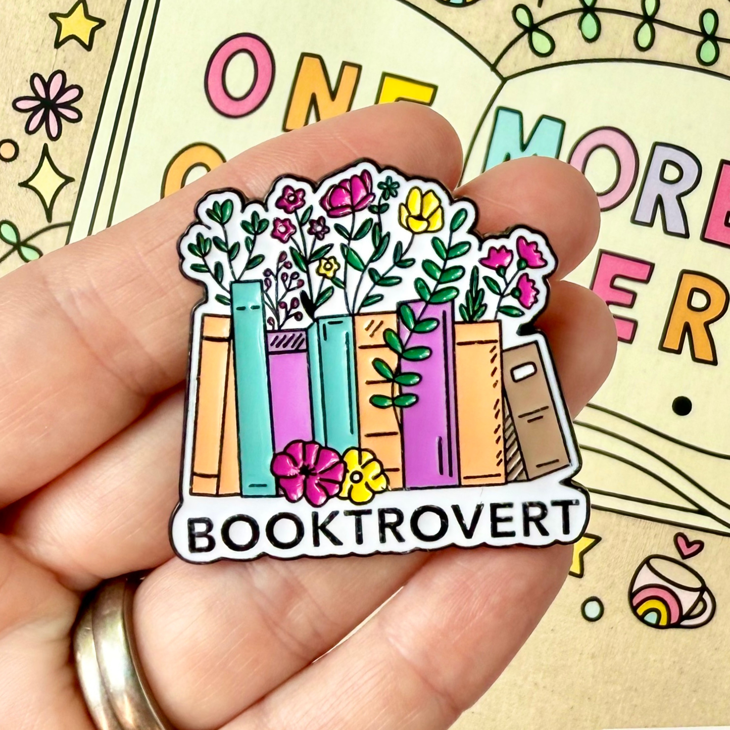 Booktrovert Enamel Pin Badge