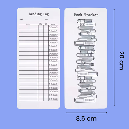 Reading Log & Book Tracker Bookmark
