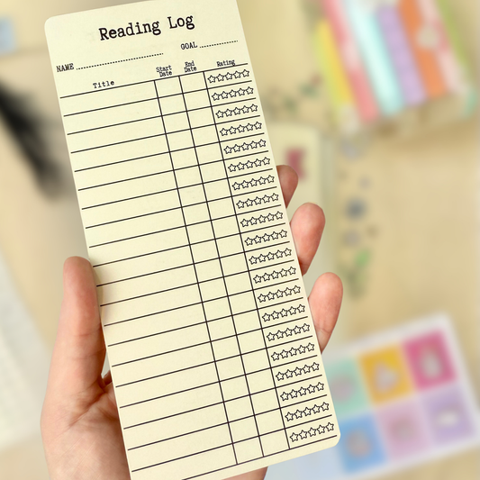 Reading Log & Book Tracker Bookmark