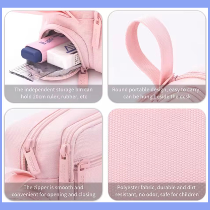 Large 4 Compartment Pencil Case – Zipped Organiser Pouch