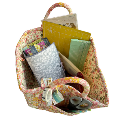 Quilted Storage Tote Bag