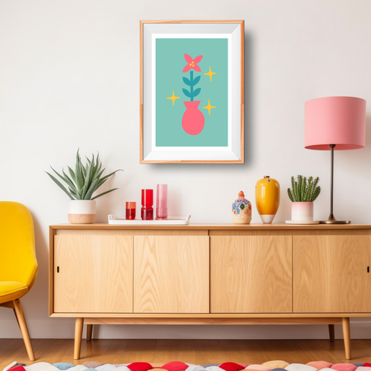 Floral Cutouts Single Bloom Art Print - 2 sizes available
