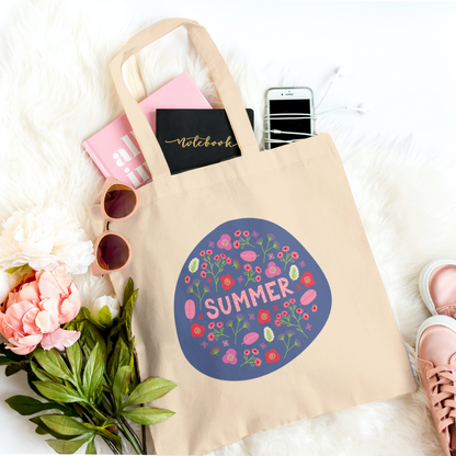 Floral Blooms Print Tote Bags - 2 Designs