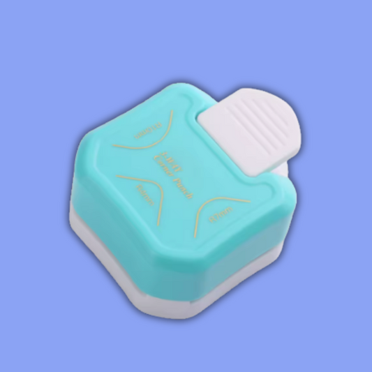Turquoise colour option of 3-Way Corner Punch tool for paper crafting