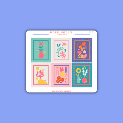 Floral Cutouts Stamp Stickers