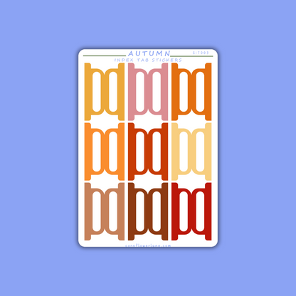 Seasonal Index Tabs Sticker Sheet