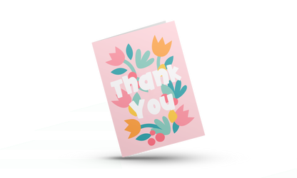 Floral Cutouts Thank You Card