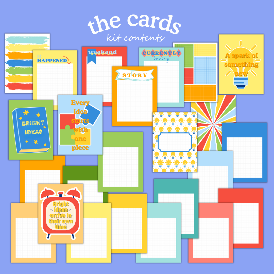 Bright Ideas Digital Paper Craft Kit – Papers, Die Cuts & Cards (Digital Download)