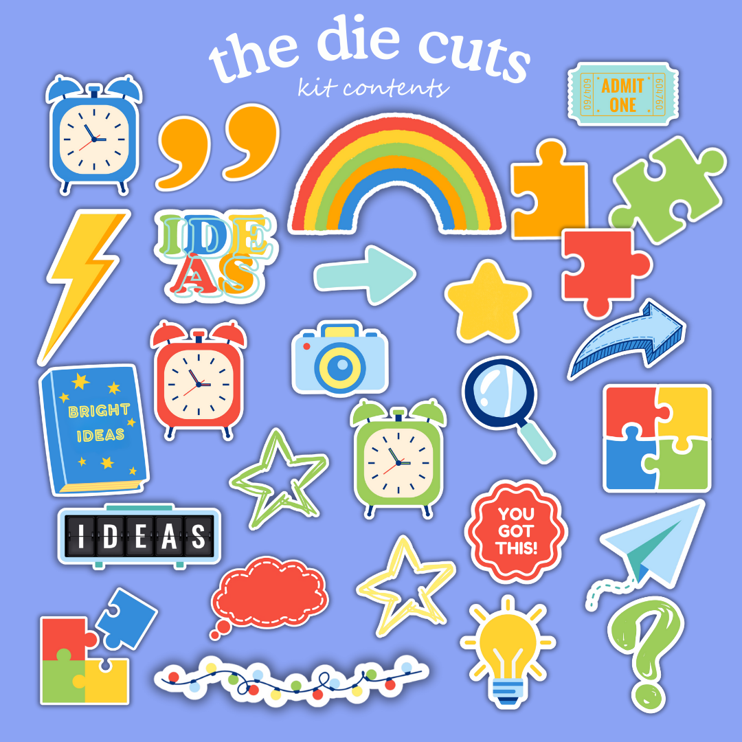 Bright Ideas Digital Paper Craft Kit – Papers, Die Cuts & Cards (Digital Download)