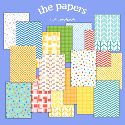 Bright Ideas Digital Paper Craft Kit – Papers, Die Cuts & Cards (Digital Download)