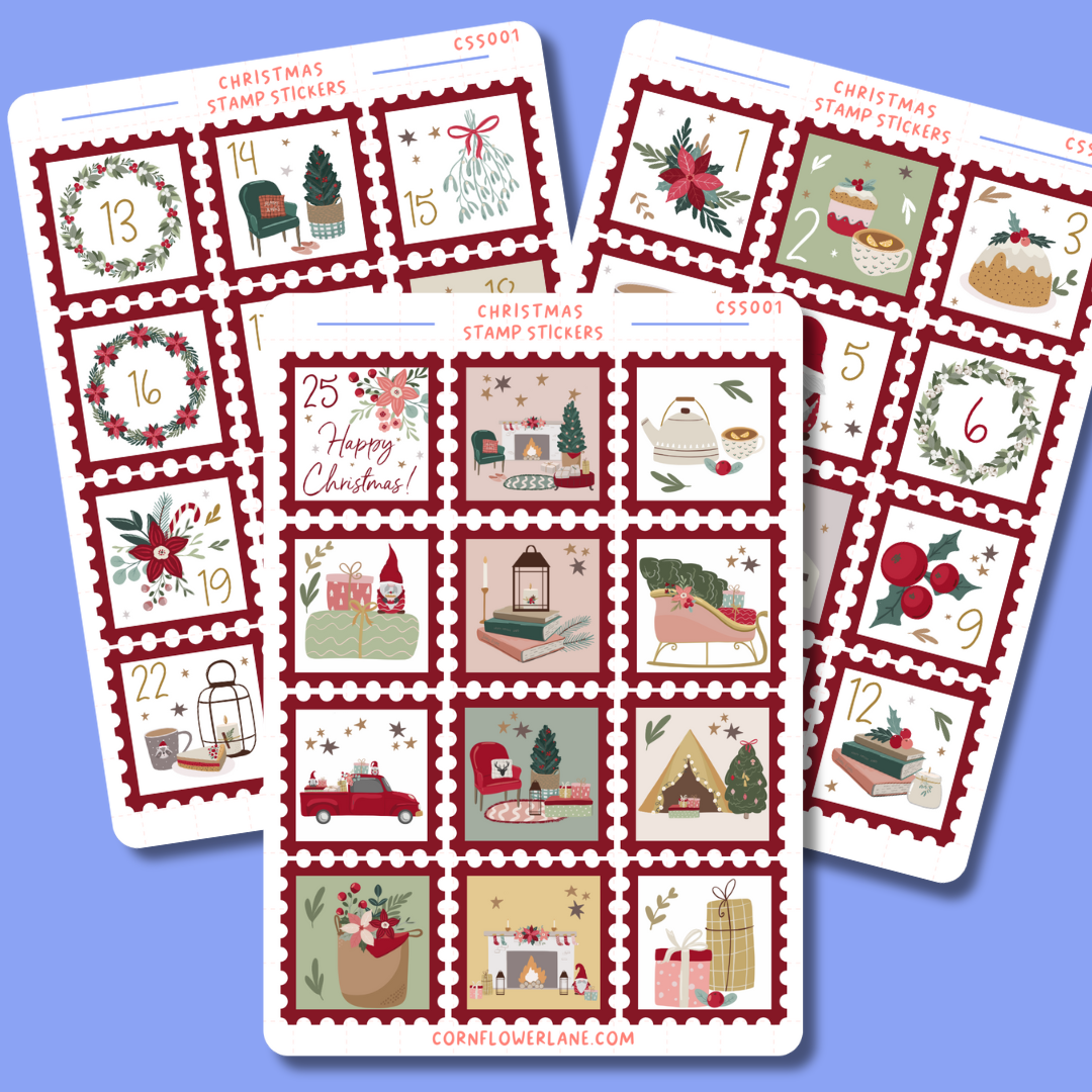 Christmas Advent Stamp Stickers
