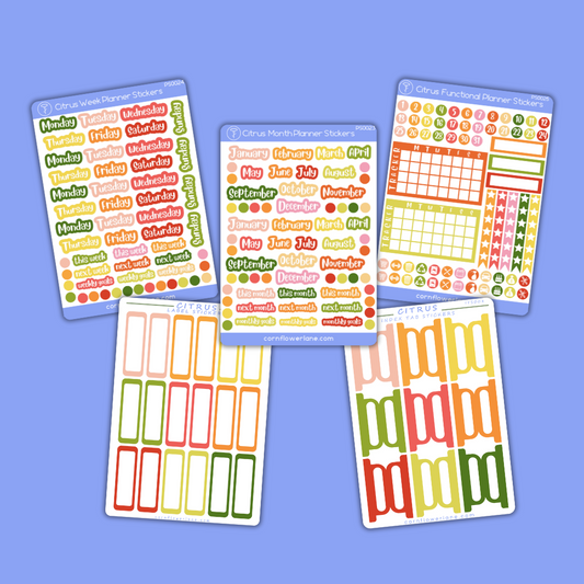 Citrus Planner Stickers Bundle