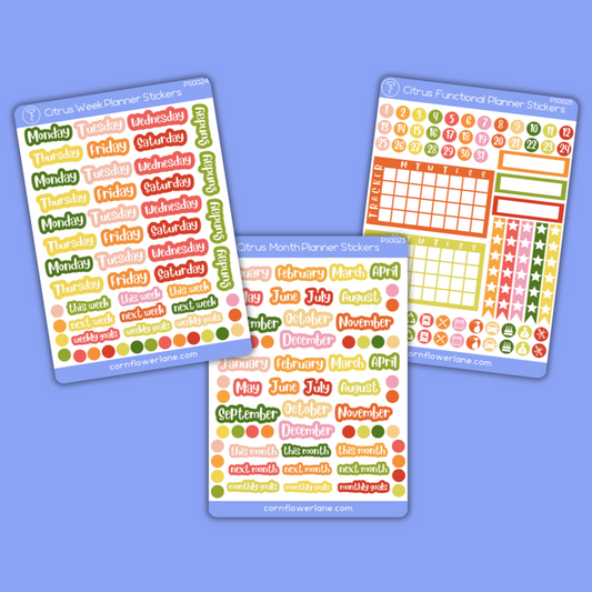 Citrus Planner Stickers