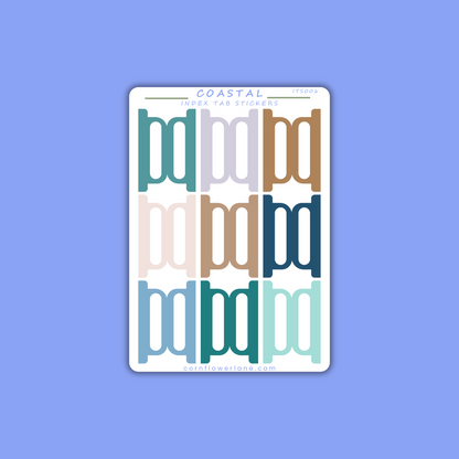 Colour Palette Index Tabs Sticker Sheet