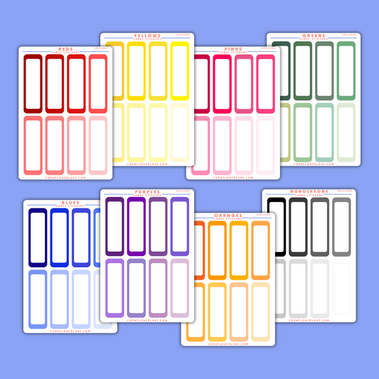 Rainbow Shades Large Label Sticker Sheet