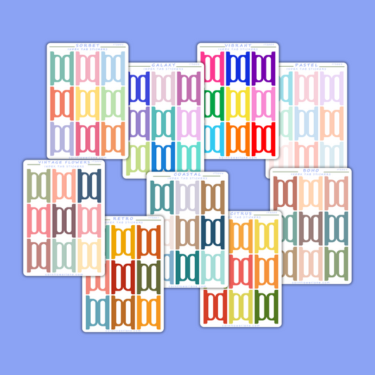 Colour Palette Index Tabs Sticker Sheet