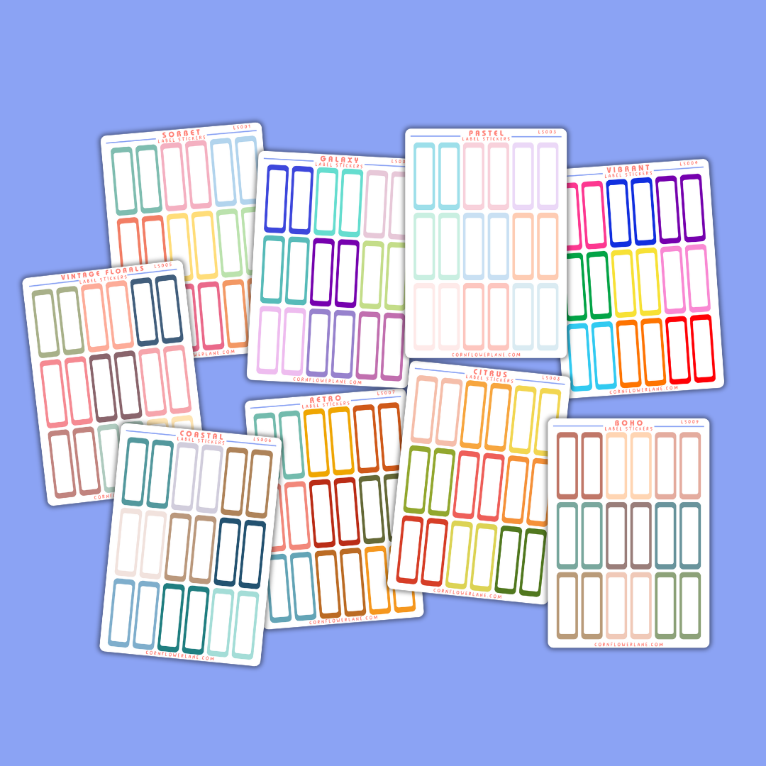 Colour Palette Label Stickers – Cornflower Lane