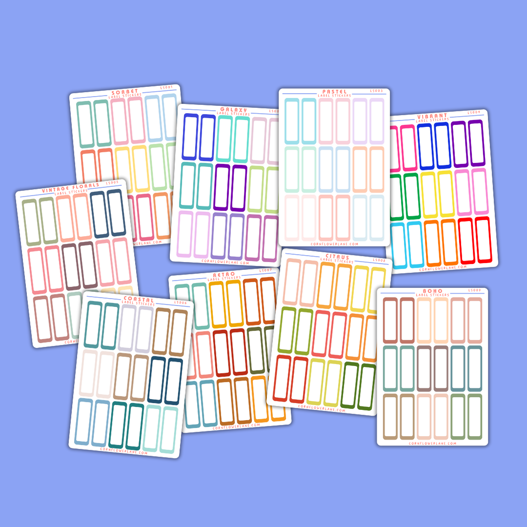 Colour Palette Label Stickers