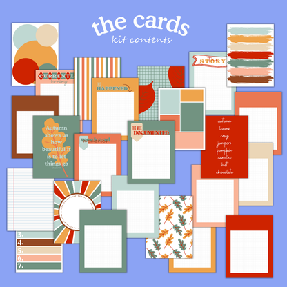 Cosy Autumn Printable Craft Kit – Die Cuts, Papers & Journal Cards (Instant Download)