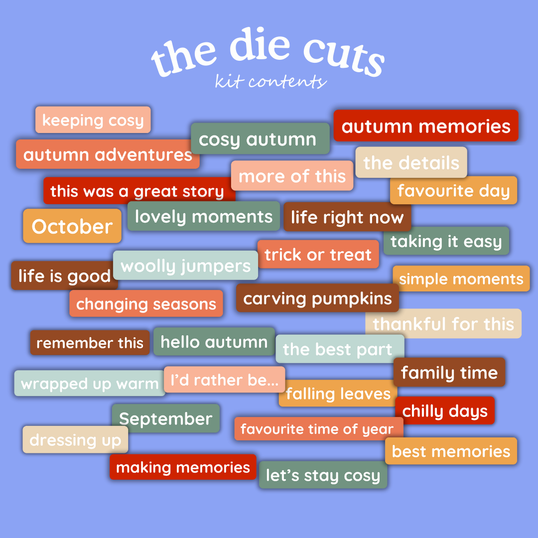 Cosy Autumn Printable Craft Kit – Die Cuts, Papers & Journal Cards (Instant Download)