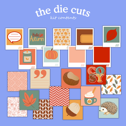 Cosy Autumn Printable Craft Kit – Die Cuts, Papers & Journal Cards (Instant Download)