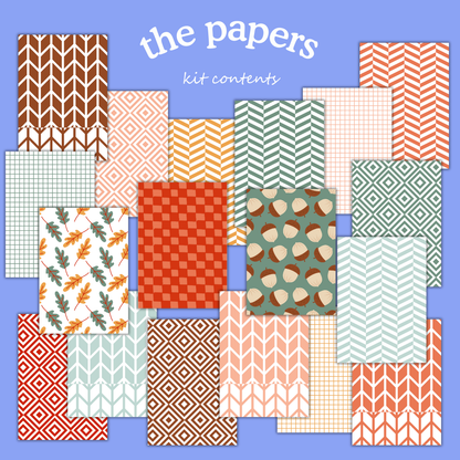 Cosy Autumn Printable Craft Kit – Die Cuts, Papers & Journal Cards (Instant Download)