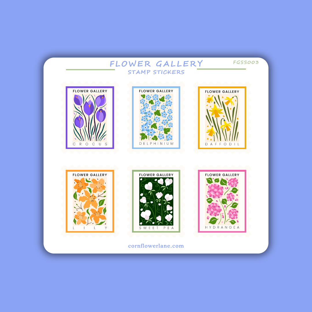 Stamp Stickers - Flower Gallery Collection