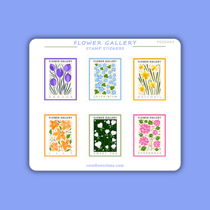 Stamp Stickers - Flower Gallery Collection