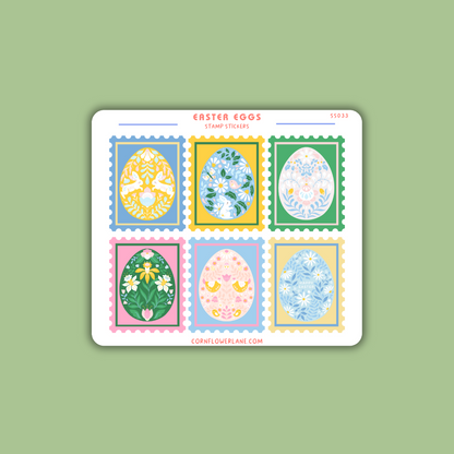 Easter Eggs Stamp Stickers