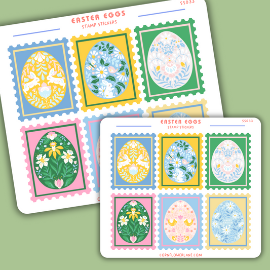 Easter Eggs Stamp Stickers