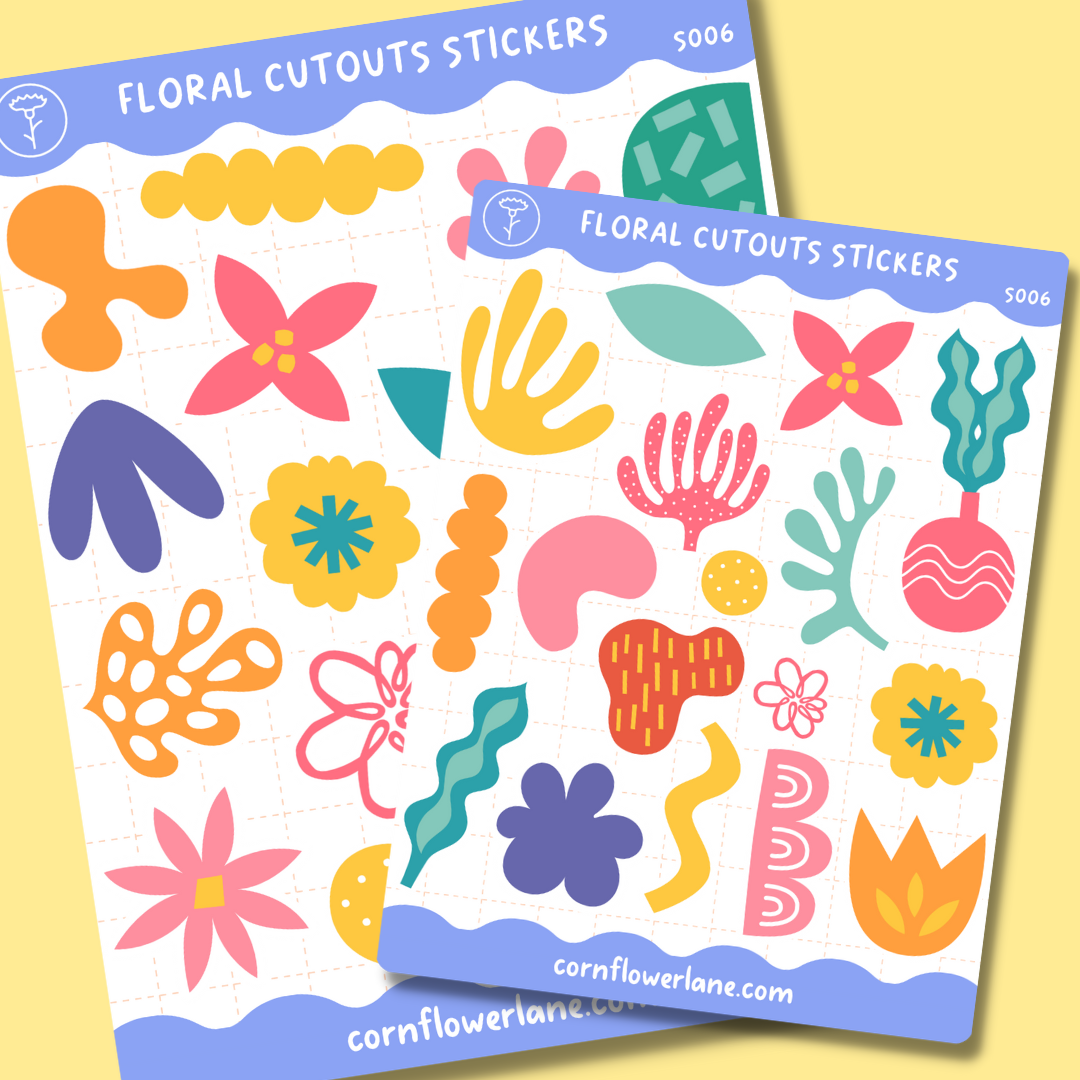 Floral Cutouts Sticker Set