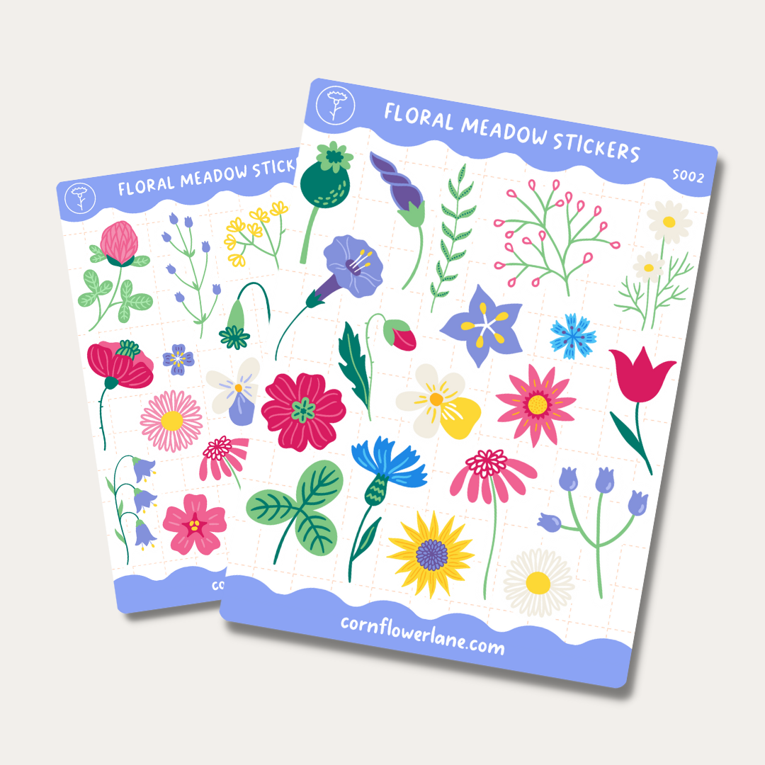 Floral Meadow Sticker Set