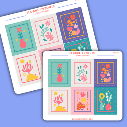 Floral Cutouts Stamp Stickers