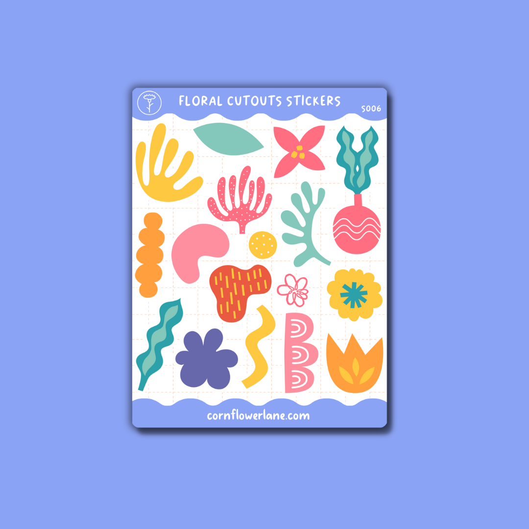 Floral Cutouts Sticker Set