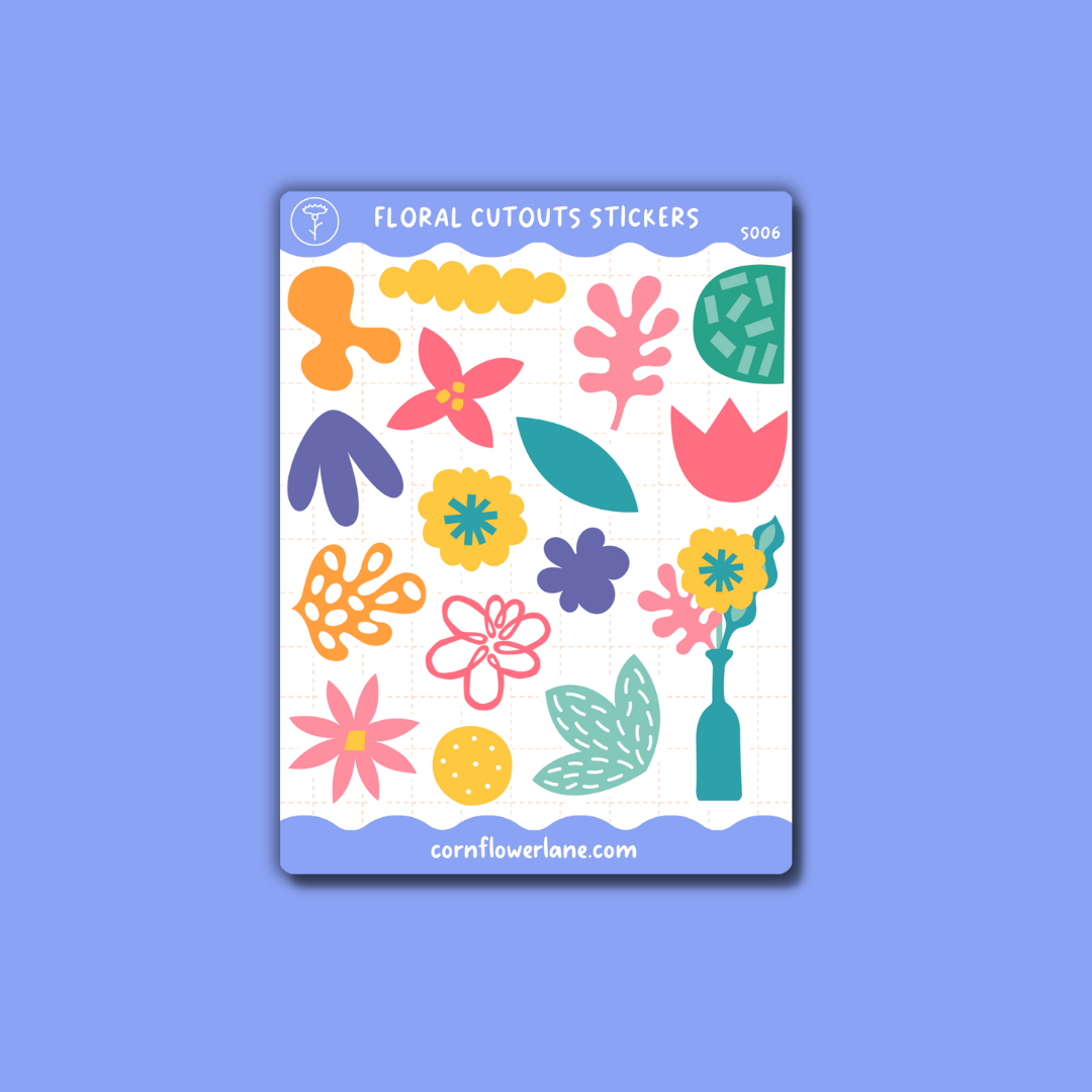 Floral Cutouts Sticker Set