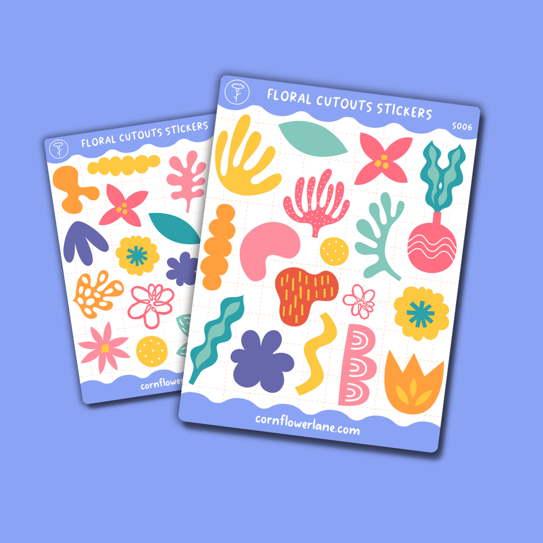 Floral Cutouts Sticker Set