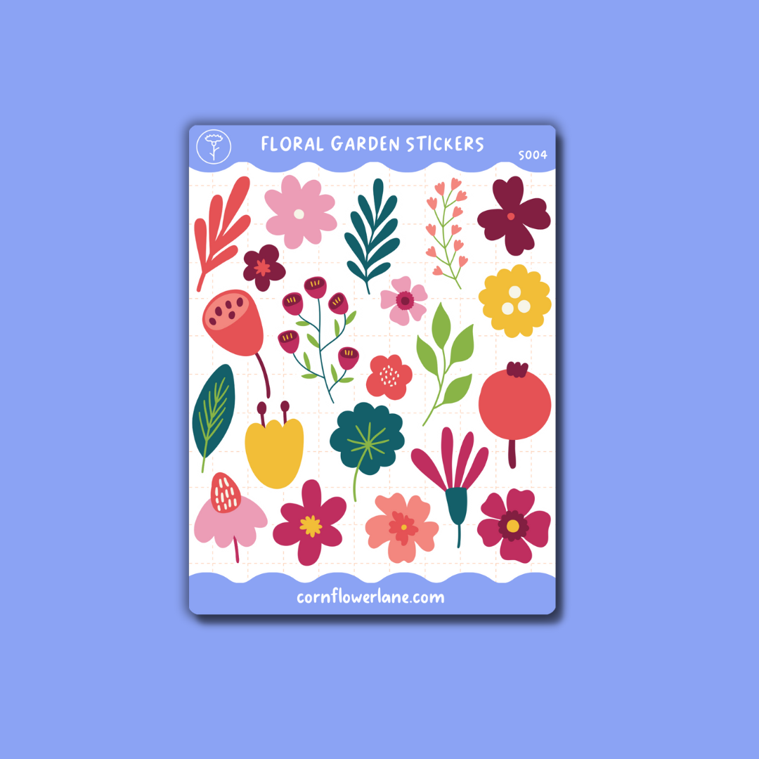 Floral Garden Sticker Set