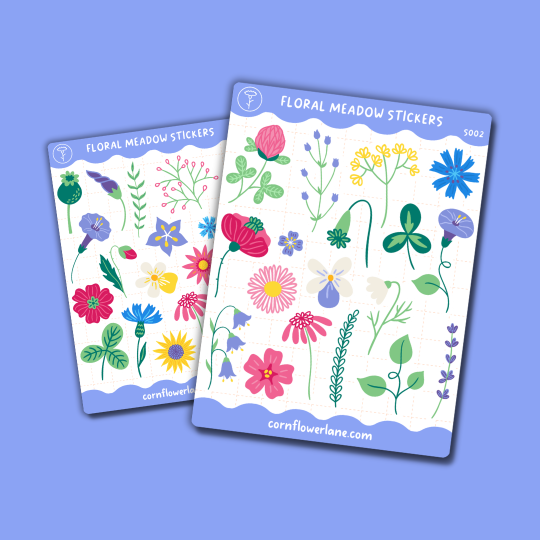 Floral Meadow Sticker Set