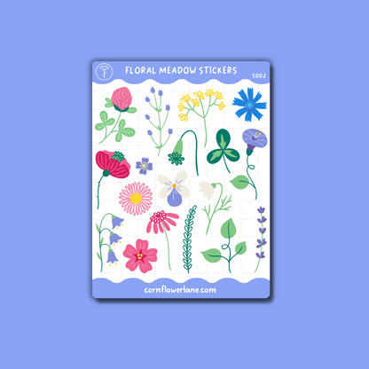 Floral Meadow Sticker Set