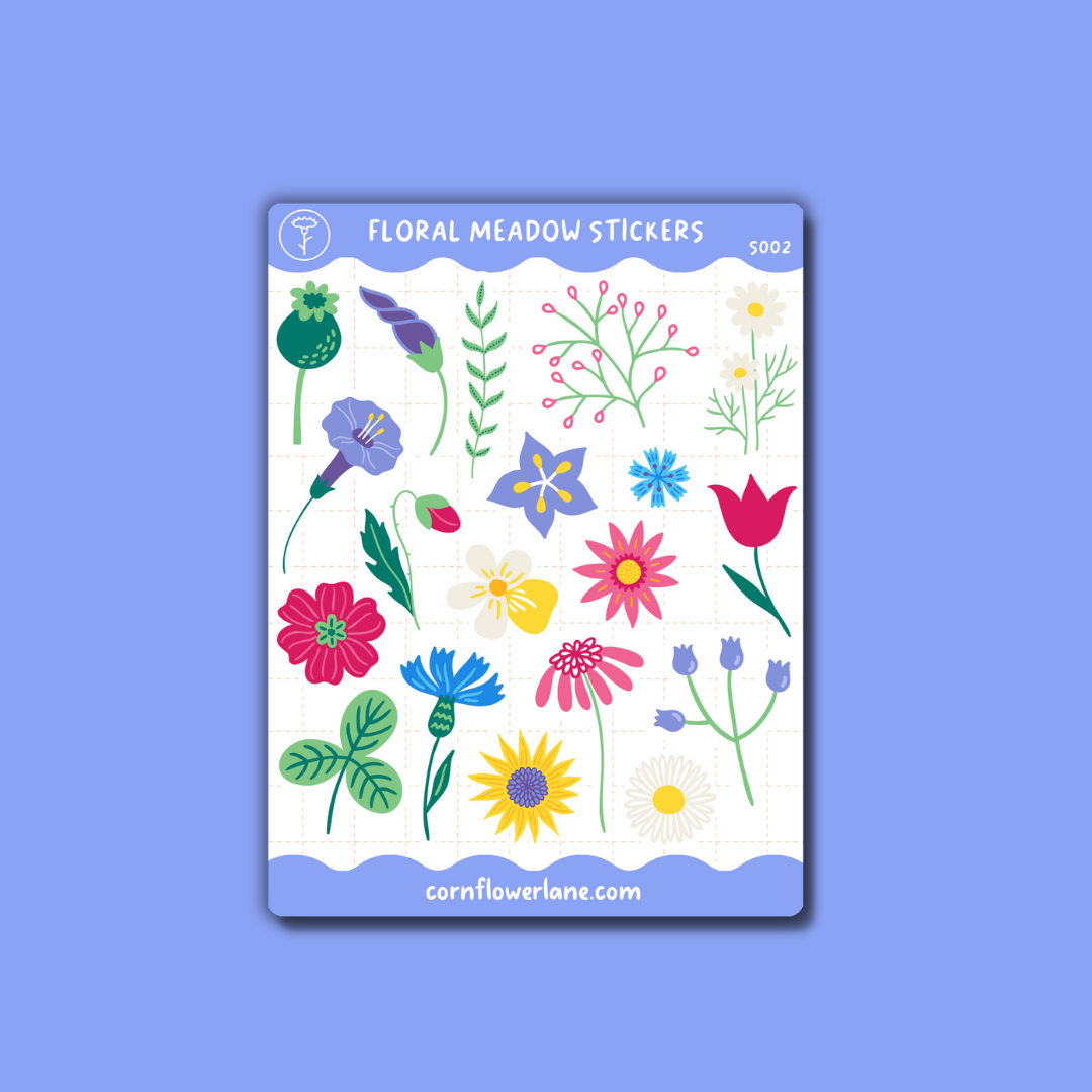 Floral Meadow Sticker Set