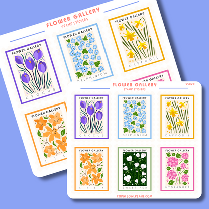 Flower Gallery Stamp Stickers