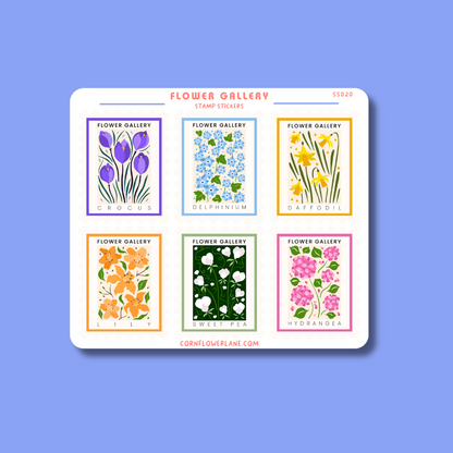 Flower Gallery Stamp Stickers