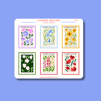 Flower Gallery Stamp Stickers