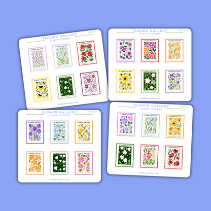 Stamp Stickers - Flower Gallery Collection