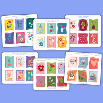 Stamp Stickers - Floral Collection