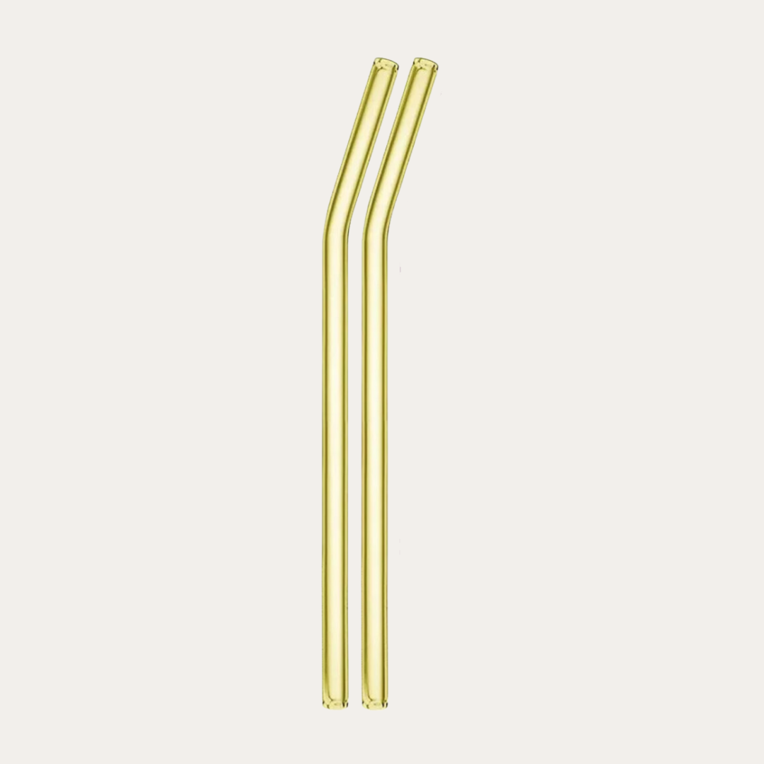 Coloured Glass Straws - Singles