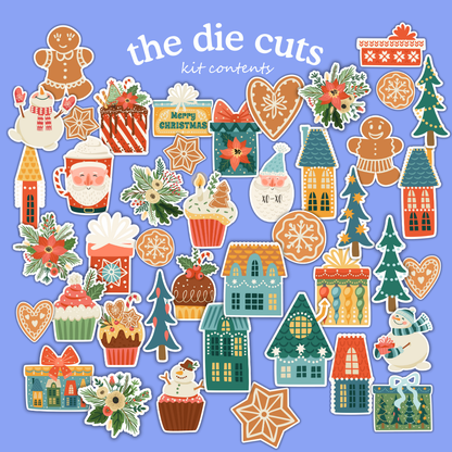 Handmade Christmas Digital Craft Kit – Papers, Die Cuts & Cards (Digital Download)