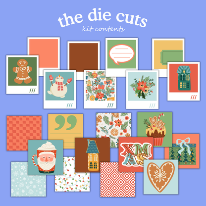 Handmade Christmas Digital Craft Kit – Papers, Die Cuts & Cards (Digital Download)