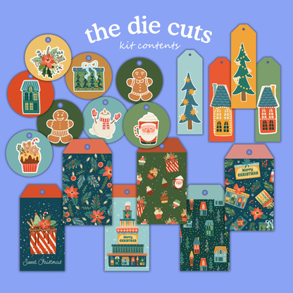 Handmade Christmas Digital Craft Kit – Papers, Die Cuts & Cards (Digital Download)